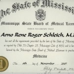 Arno R. Schleich MD License